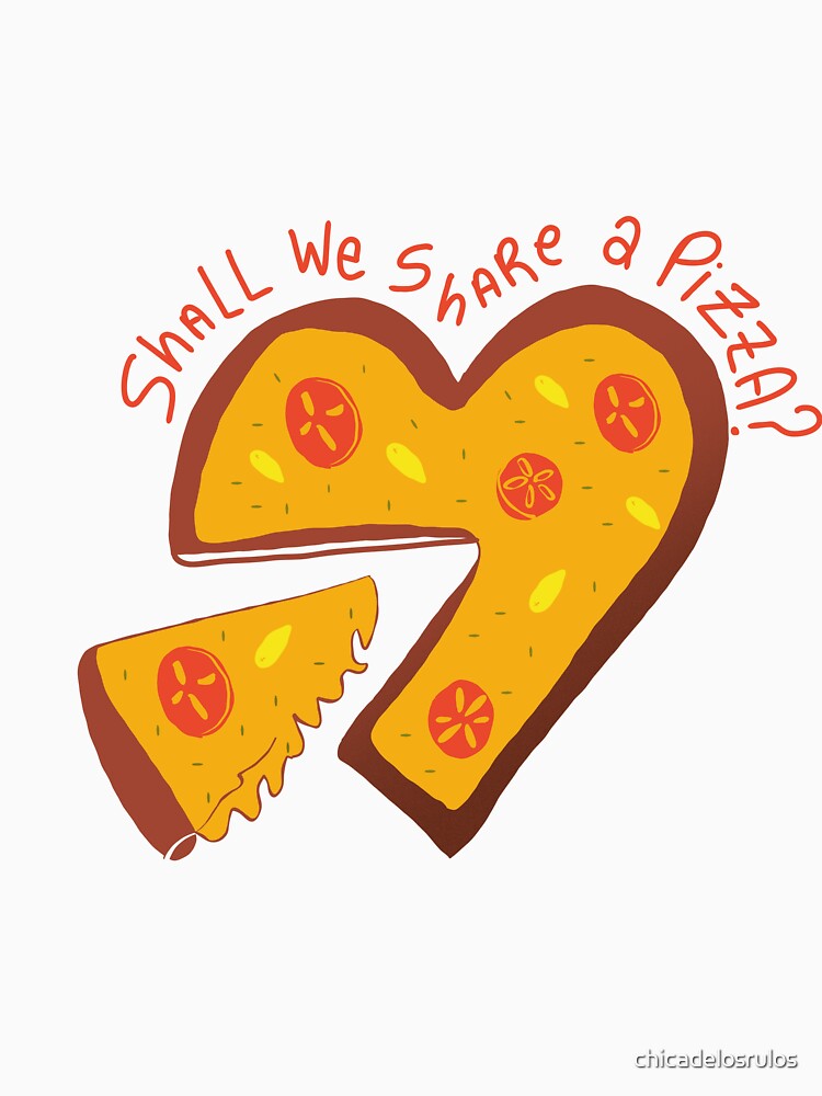 Shall We Share a Pizza? – Napolitane Pizza Love Illustration by chicadelosrulos T-Shirts, Hoodie, Sweatshirt (Image 3)