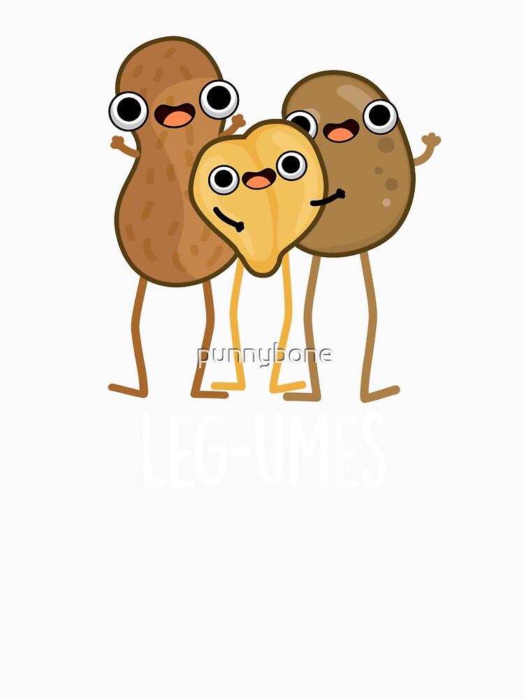 Leg-umes Funny Legume Pun (Dark BG) by punnybone