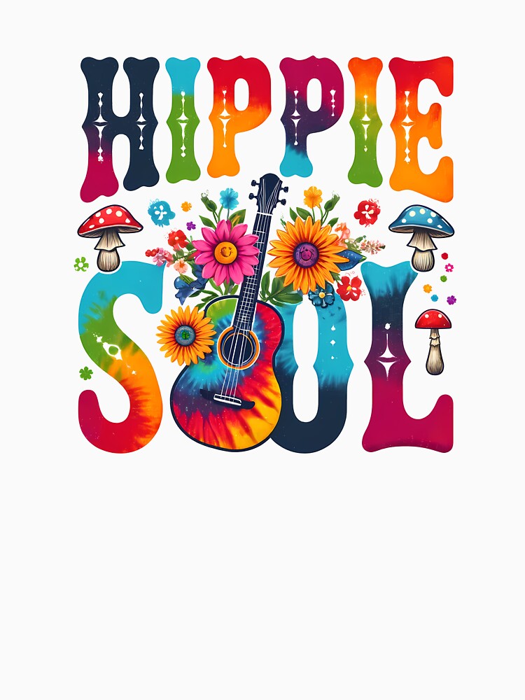 Hippie Soul Boho Guitar Flower Power T-Shirts, Hoodie, Sweatshirt