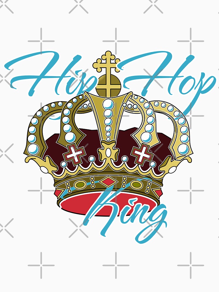 Hip Hop King & Crown - Blue - by onjcdesign T-Shirts, Hoodie, Sweatshirt | BlankRebels.com (Image 3)