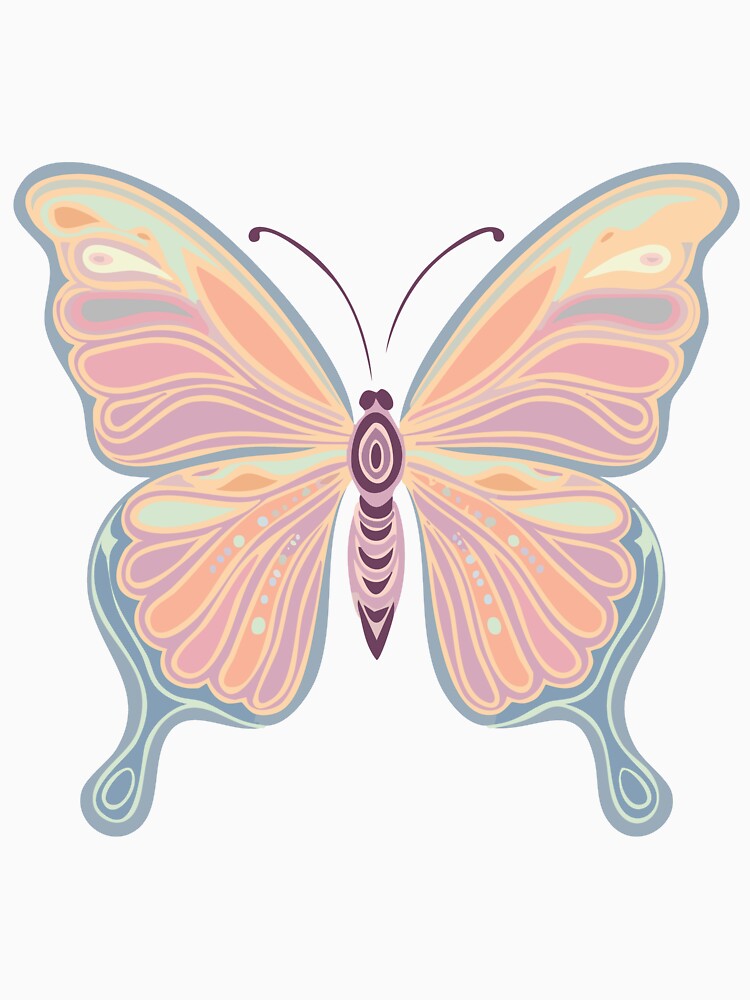Retro Pastel Butterfly Swirl – Y2K Fairycore Aesthetic by BerryVibeStudio T-Shirts, Hoodie, Sweatshirt (Image 3)