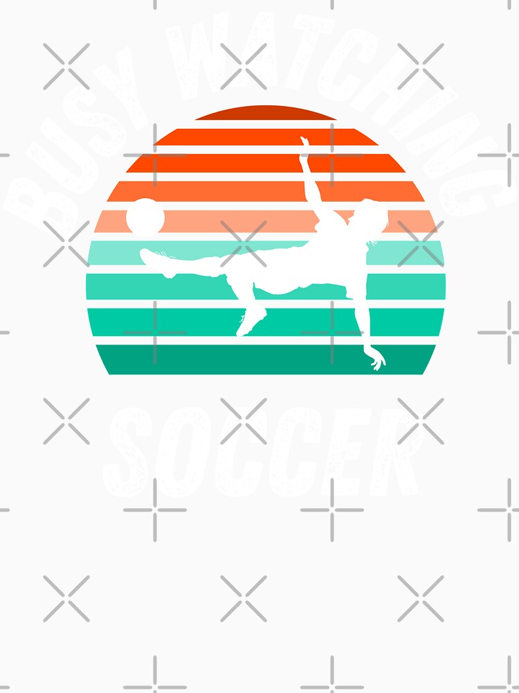 Busy Watching Soccer Kicking Silhouette Novelty Gift by Marathon-Runner