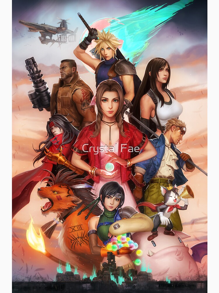 Final Fantasy 7Final Fantasy VII FF7 Cast Art by crystalg