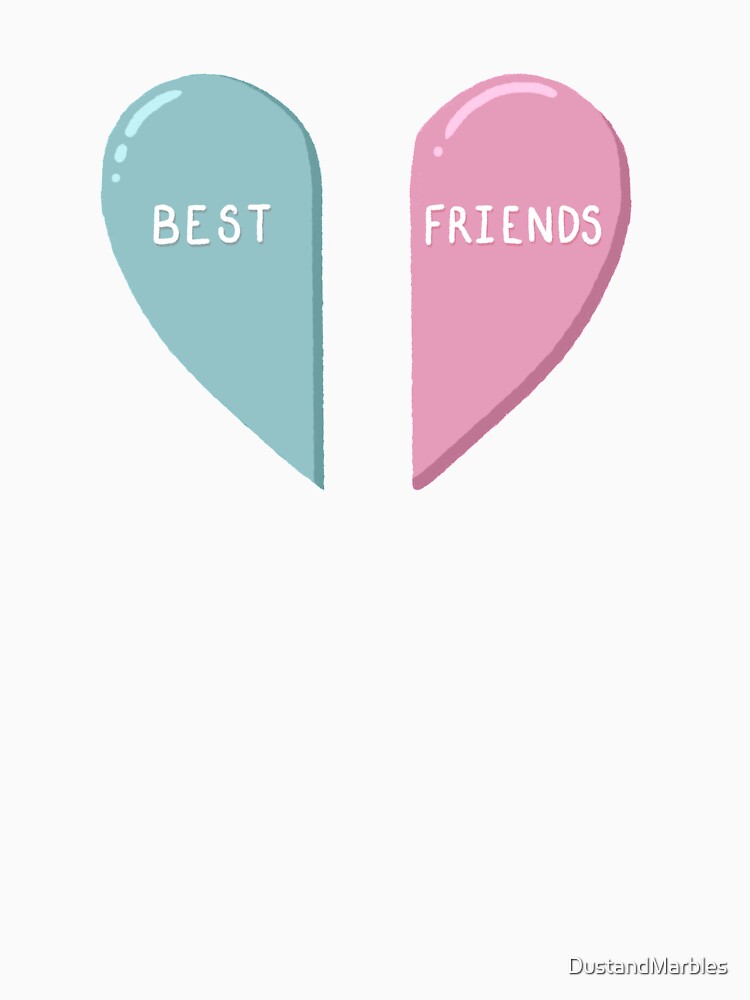 Best Friends Matching Half Hearts Stickers Blue and Purple by DustandMarbles T-Shirts, Hoodie, Sweatshirt (Image 3)