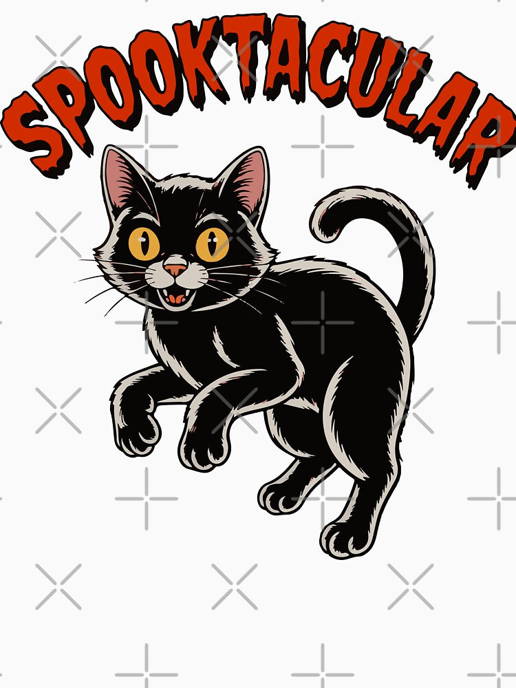 Spooktacular Black Cat Halloween - Cute Spooky Cat Digital Art by Mr-Slow T-Shirts, Hoodie, Sweatshirt (Image 3)