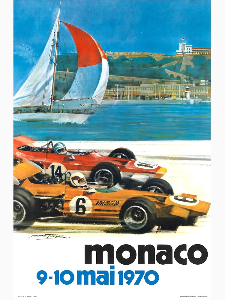 1970 Monaco Grand Prix Racing Poster by retrographics T-Shirts, Hoodie, Sweatshirt | BlankRebels.com (Image 3)