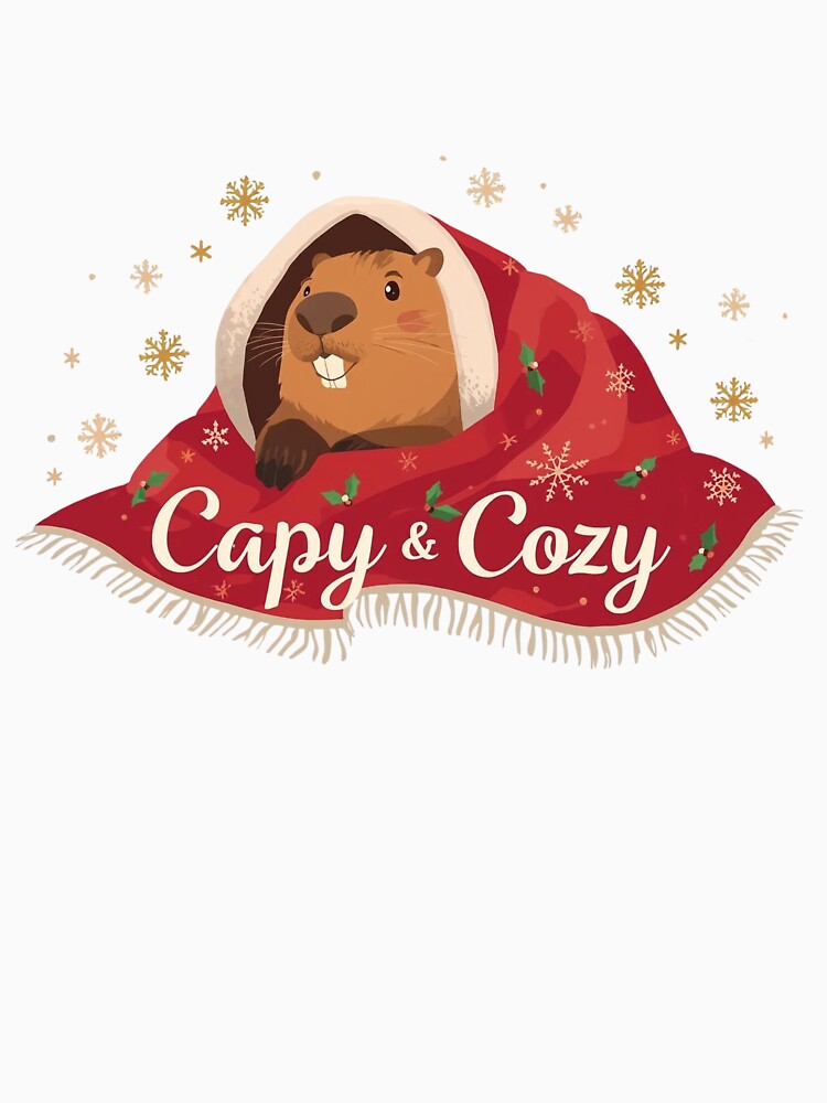 Capy and Cozy – Cute Capybara Winter Vibes Design by Two bro's shop T-Shirts, Hoodie, Sweatshirt | BlankRebels.com (Image 3)