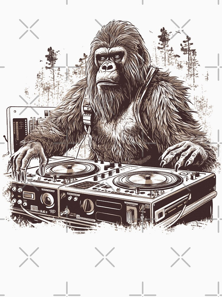 Bigfoot Playing piano Rock on Sasquatch Big Foot by DrawHandArt T-Shirts, Hoodie, Sweatshirt | BlankRebels.com (Image 3)