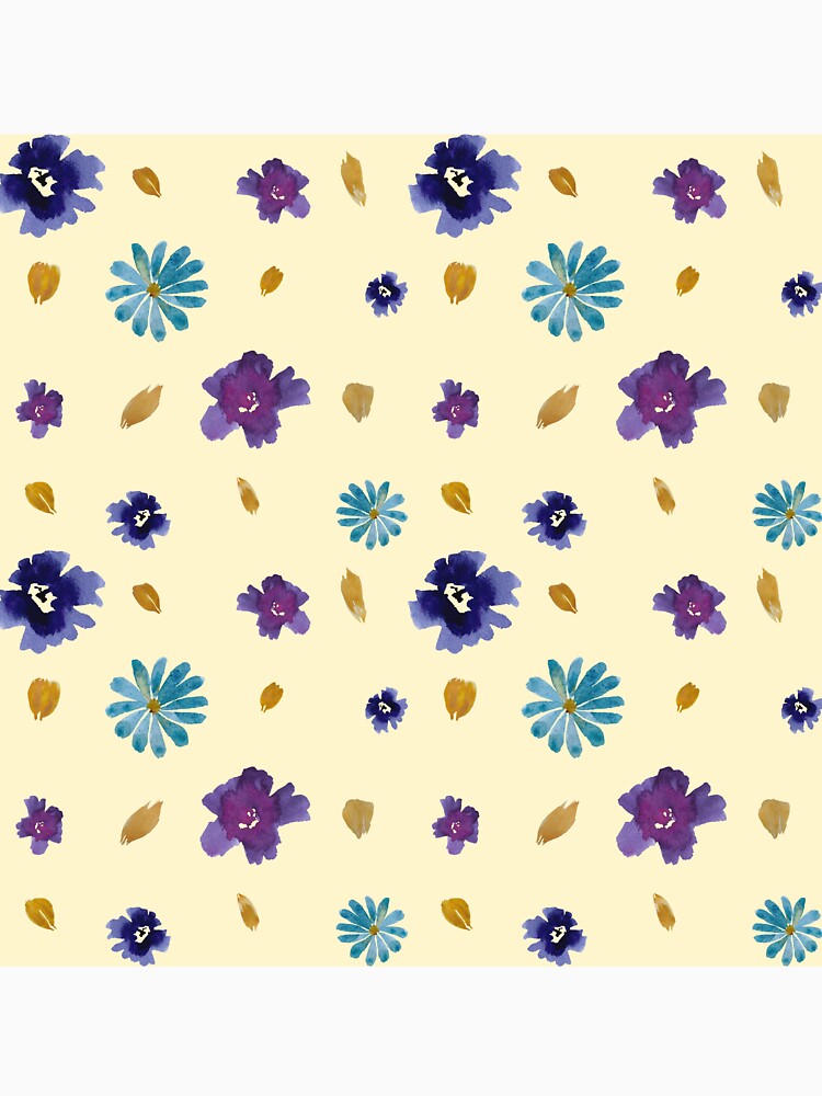 Viola daisy peony petal beige pattern watercolor by Yana Mustafina | Boho Soulful Designs T-Shirts, Hoodie,... (Image 3)