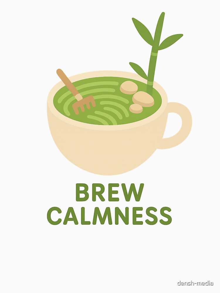 Brew Calmness – Matcha Zen Garden Tea Cup for Mindful Living & Tea Lovers by densh-media T-Shirts, Hoodie,... (Image 3)