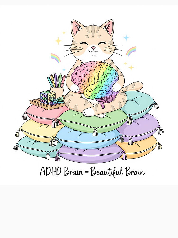 ADHD Brain Beautiful Brain Neurodivergent by DESIGNPP T-Shirts, Hoodie, Sweatshirt | BlankRebels.com (Image 3)