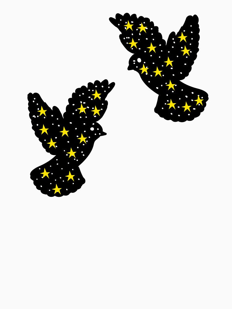 Galaxy Birds Silhouette | Cosmic Night Sky Animal Art by Theo86 T-Shirts, Hoodie, Sweatshirt | BlankRebels.com (Image 3)