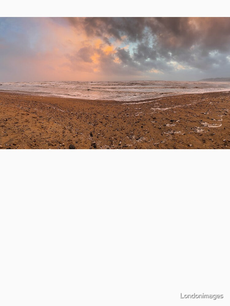 Charmouth Dorset Sunset Panorama by Londonimages T-Shirts, Hoodie, Sweatshirt | BlankRebels.com (Image 3)