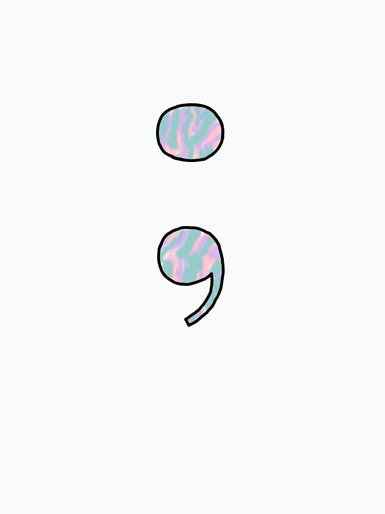 Marble Semicolon by paigeeeeeeeee T-Shirts, Hoodie, Sweatshirt | BlankRebels.com (Image 3)