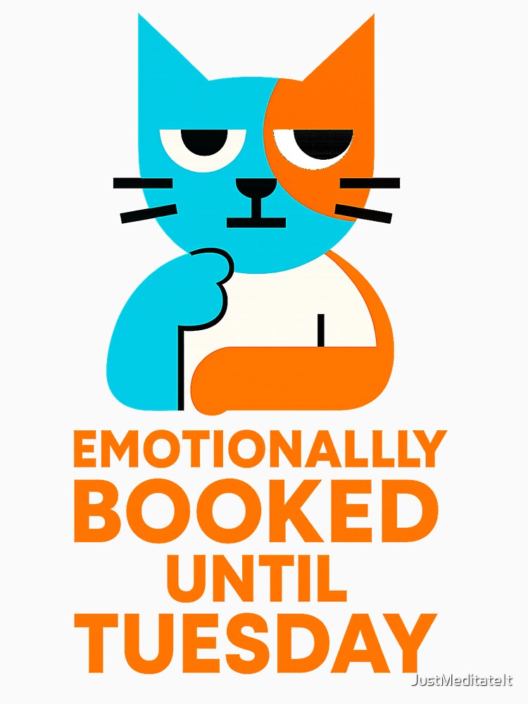 Emotionally booked until Tuesday – Funny T-Shirt and Hoodie for Introverts – Cozy Homebody Vibes by... (Image 3)