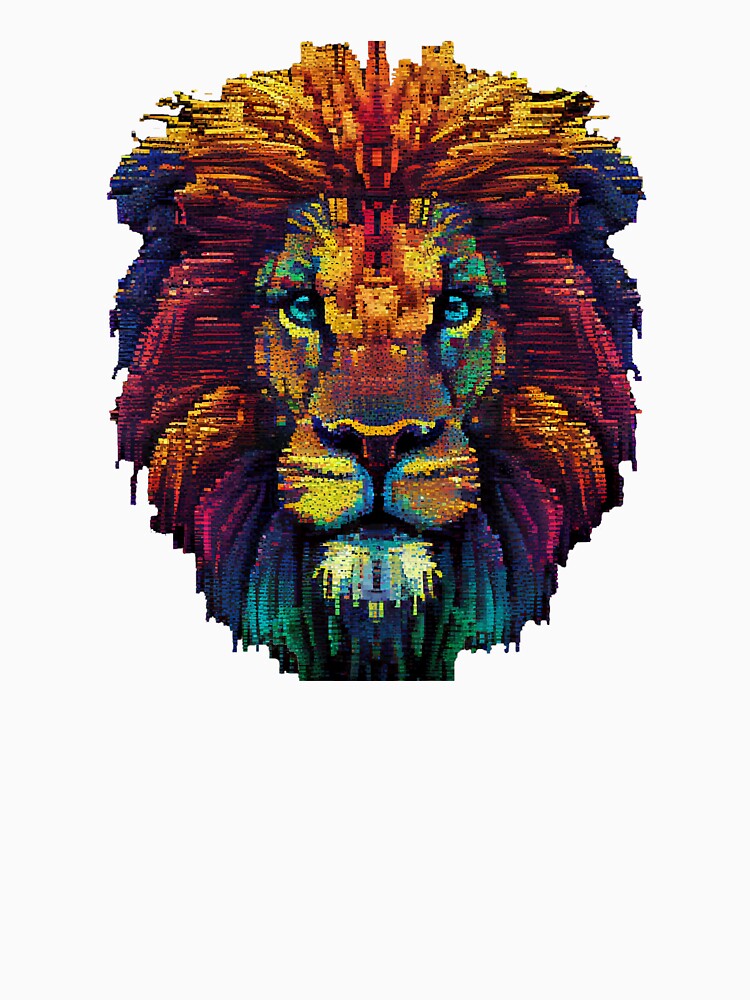 Colorful lion face. by Pixelarium