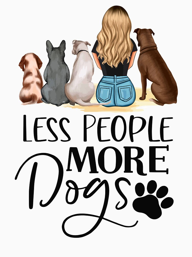 Less People More Dogs Tshirt by SunsetGloww Hoodie, Sweatshirt | BlankRebels.com (Image 3)
