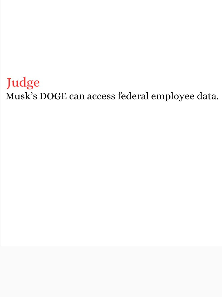 Judge says Musk’s DOGE can access federal employee data by LIK  IE'S T-Shirts, Hoodie, Sweatshirt | BlankRebels.com (Image 3)