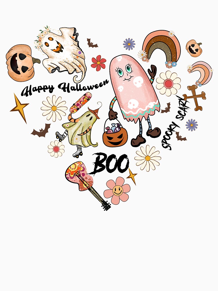 Happy Halloween Boo Spooky Scary Sublimation by Teapot-art T-Shirts, Hoodie, Sweatshirt | BlankRebels.com (Image 3)