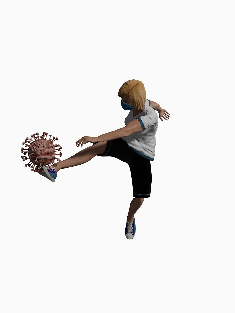 Soccer Girl Kicking Corona by Jason123za