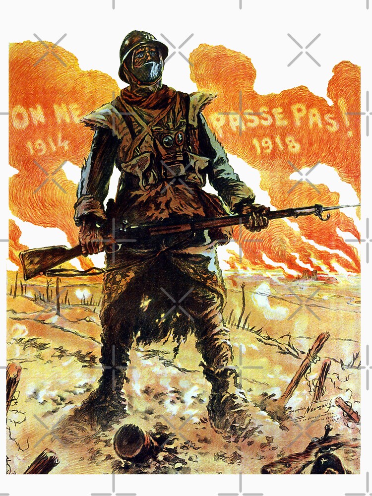 WWI Poster France They Shall Not Pass Vintage Reproductions by vintagerepros T-Shirts, Hoodie, Sweatshirt (Image 3)