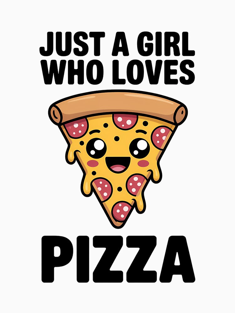 Pizza Lovers Gift Just A Girl Who Loves Pizza by EllenJast T-Shirts, Hoodie, Sweatshirt | BlankRebels.com (Image 3)