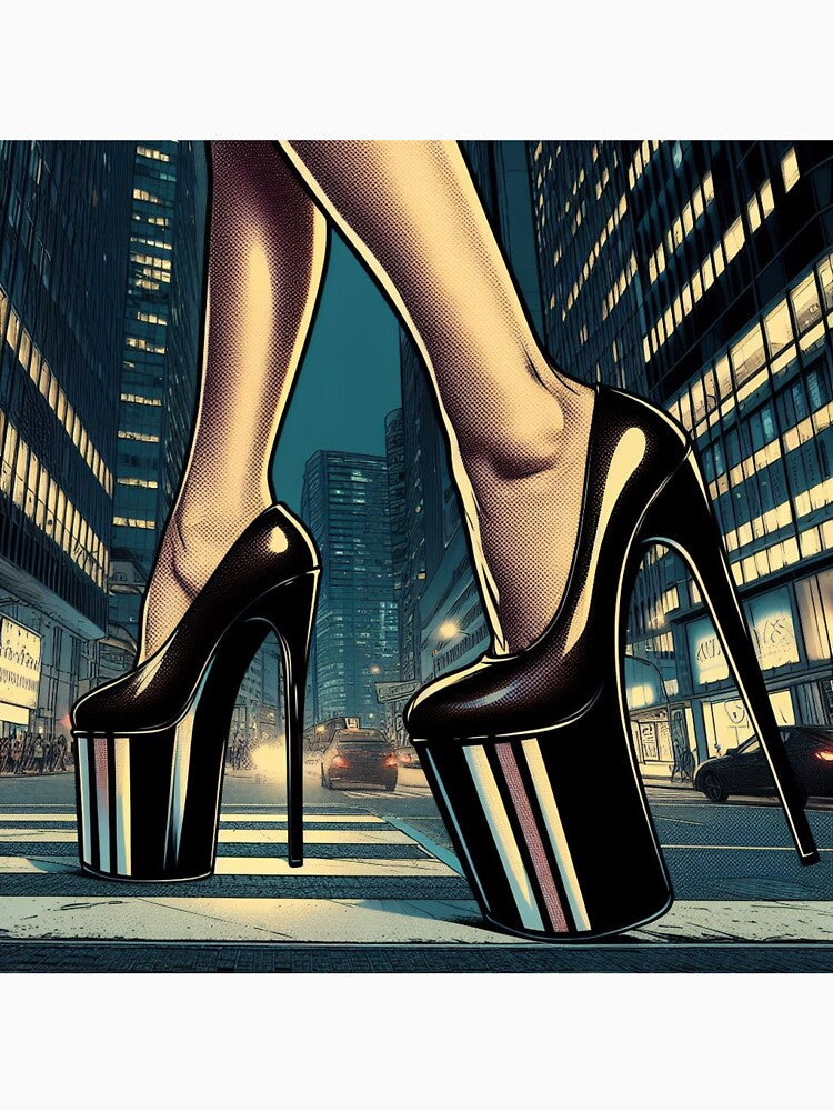 high heels close up city night walk woman by scabsecrete T-Shirts, Hoodie, Sweatshirt | BlankRebels.com (Image 3)