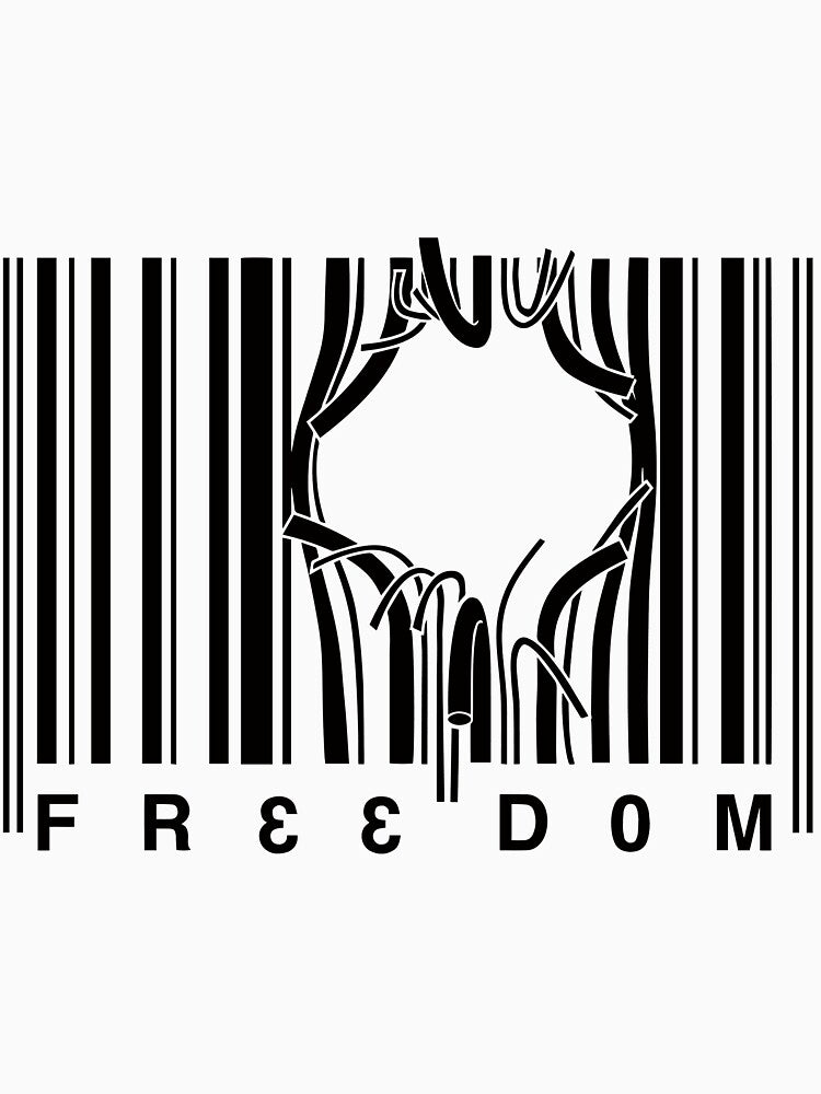 FREEDOM - FREE DOM Barcode by AbuBabaStickers T-Shirts, Hoodie, Sweatshirt | BlankRebels.com (Image 3)