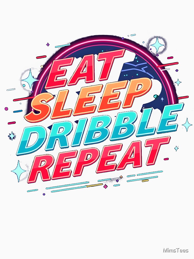 Multi Colored Funny Soccer Eat Sleep Dribble Repeat Meme by MimsTees