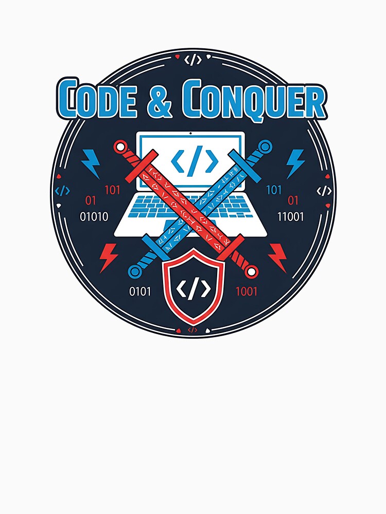 Code & Conquer – Funny Programmer Battle T-Shirt by Muzgle Hoodie, Sweatshirt | BlankRebels.com (Image 3)