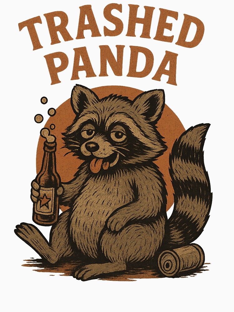 Raccoon Trashed Panda Funny Drunk Raccoon Meme by Masaw T-Shirts, Hoodie, Sweatshirt | BlankRebels.com (Image 3)