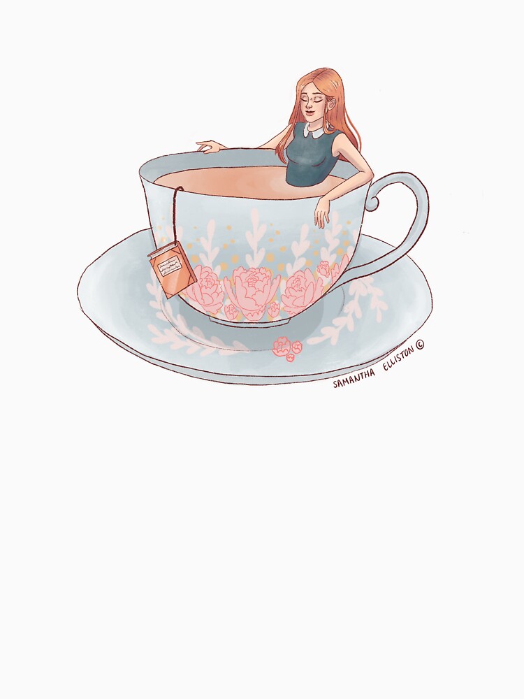 A Cup of Bookish Tea by Samantha Elliston T-Shirts, Hoodie, Sweatshirt | BlankRebels.com (Image 3)