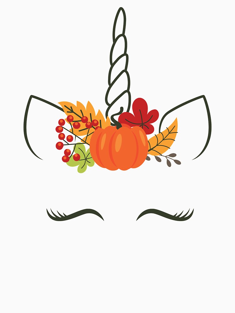 Unicorn Pumpkin Halloween Headdress T Shirt by BUBLTEES Hoodie, Sweatshirt | BlankRebels.com (Image 3)