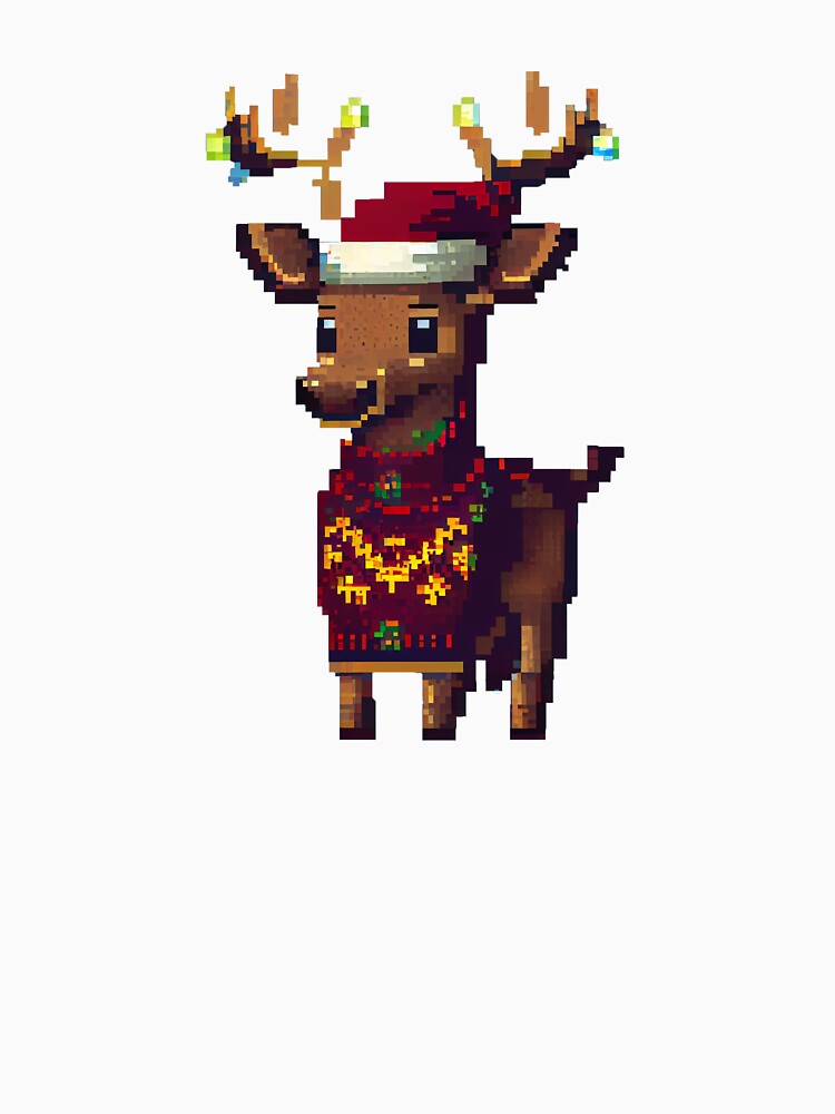 Cute christmas deer. 2 by Pixelarium T-Shirts, Hoodie, Sweatshirt | BlankRebels.com (Image 3)