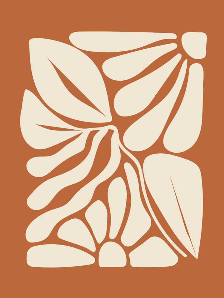Autumn design in terracotta colors, botanical abstract art by PalmitoDecor T-Shirts, Hoodie, Sweatshirt (Image 2)