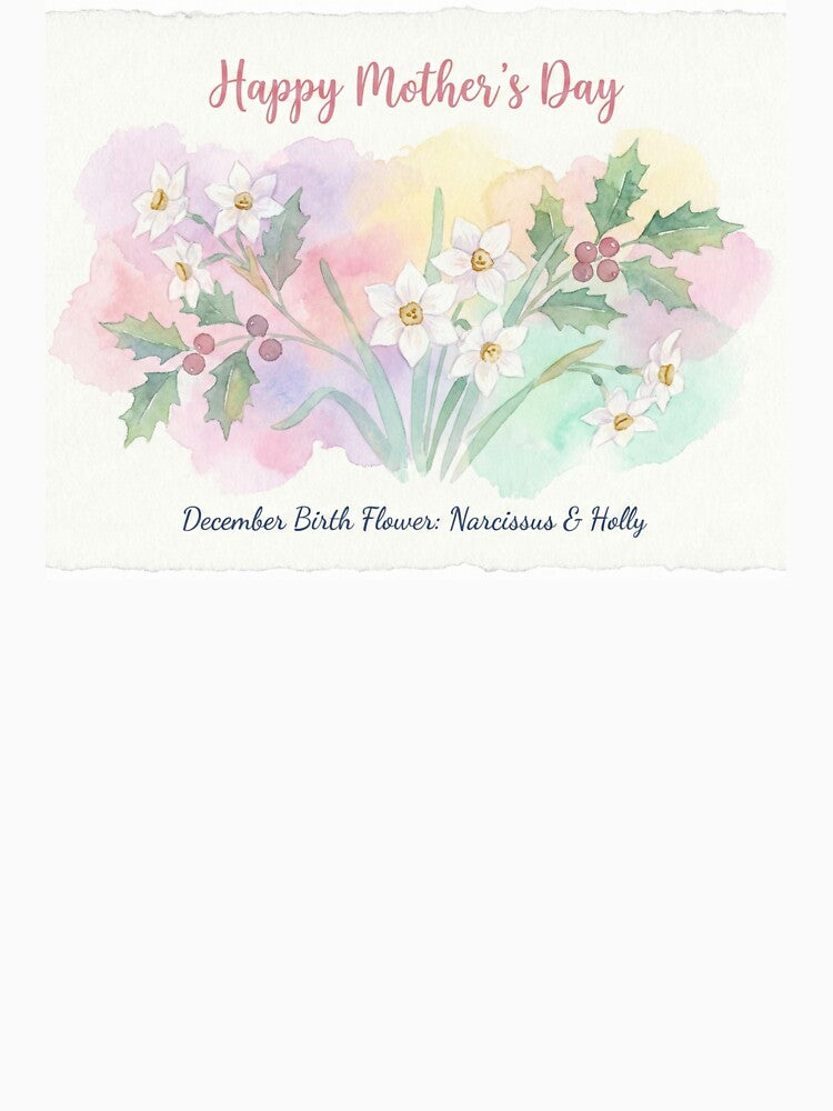 Mother's Day - December Birth Flower by HeyyItsNikki T-Shirts, Hoodie, Sweatshirt | BlankRebels.com (Image 3)