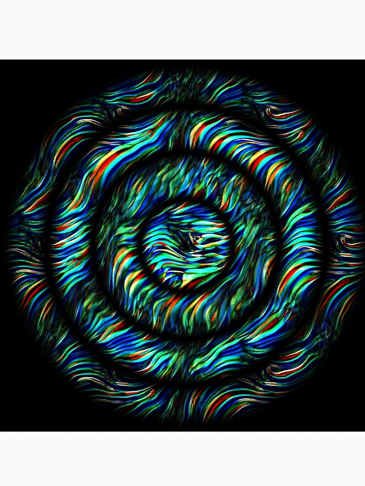 concentric zigzag wave pattern in bright colours by mister-john