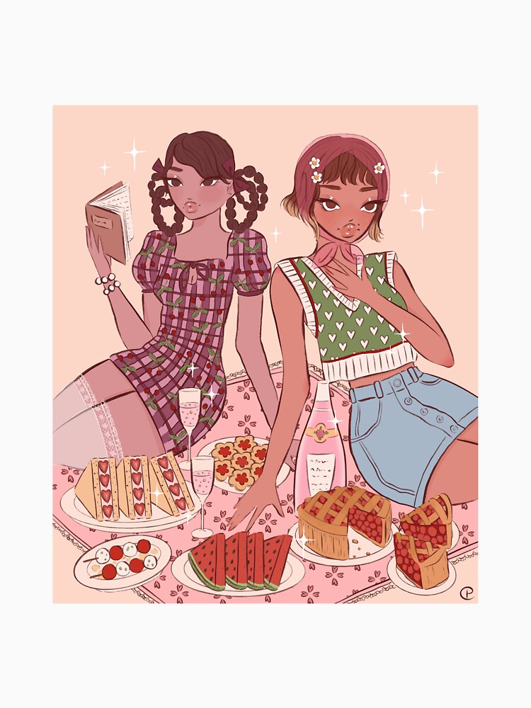 Cute Picnic Girls by tulipicetea T-Shirts, Hoodie, Sweatshirt | BlankRebels.com (Image 3)