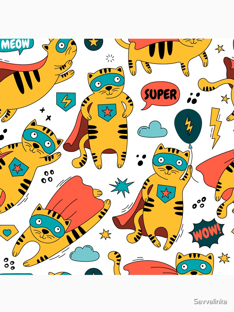 Superhero cat by Savvalinka T-Shirts, Hoodie, Sweatshirt | BlankRebels.com (Image 2)