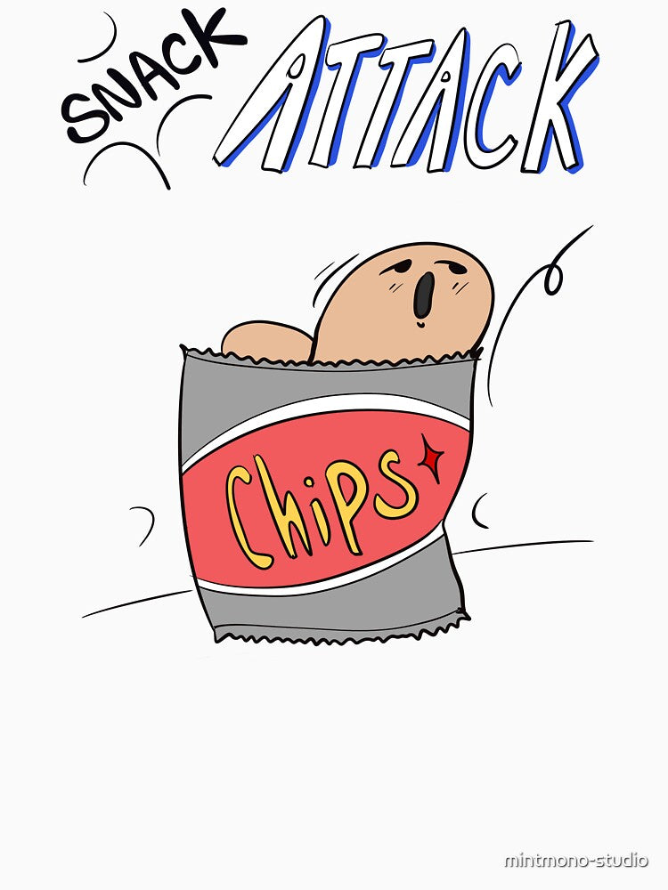 Snack Attack – Hand-Drawn Doodle by mintmono-studio T-Shirts, Hoodie, Sweatshirt | BlankRebels.com (Image 3)