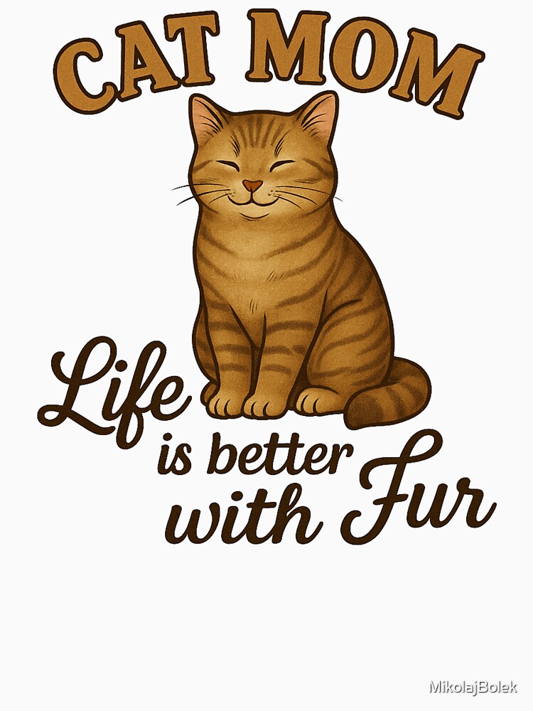 Cat Mom Shirt – Life Is Better With Fur Gift for Cat Lovers by MikolajBolek Hoodie, Sweatshirt | BlankRebels.com (Image 3)