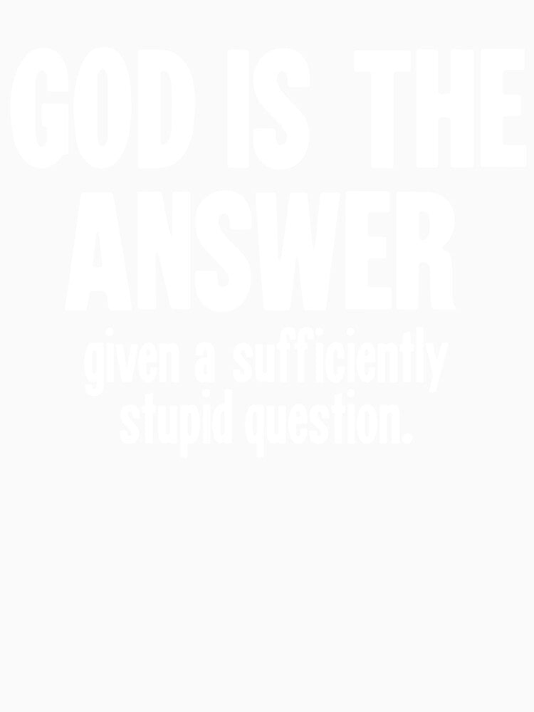 God Is the Answer, Given A Sufficiently Stupid Question by Good-Looking Corpse