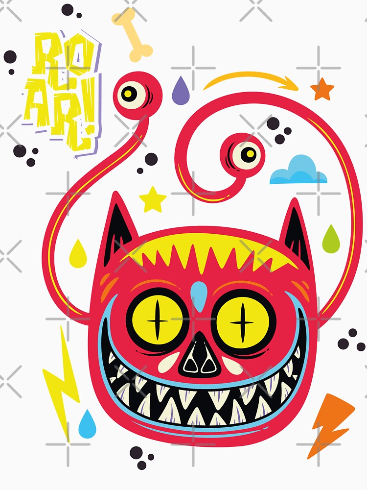 ROAR! Cute & Scary Doodle Monster by ChilledDoodle T-Shirts, Hoodie, Sweatshirt | BlankRebels.com (Image 3)