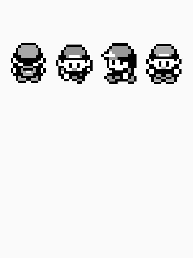 Red and Friends (Gray version) - Gameboy Character - Retro pixel art by ItsRetro90s T-Shirts, Hoodie, Sweatshirt (Image 3)