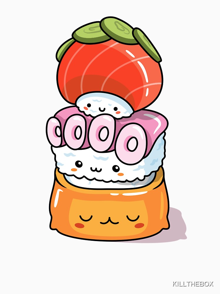 Cute Kawaii Sushi Stack Trio Friends Group 3 by KILLTHEBOX T-Shirts, Hoodie, Sweatshirt | BlankRebels.com (Image 3)