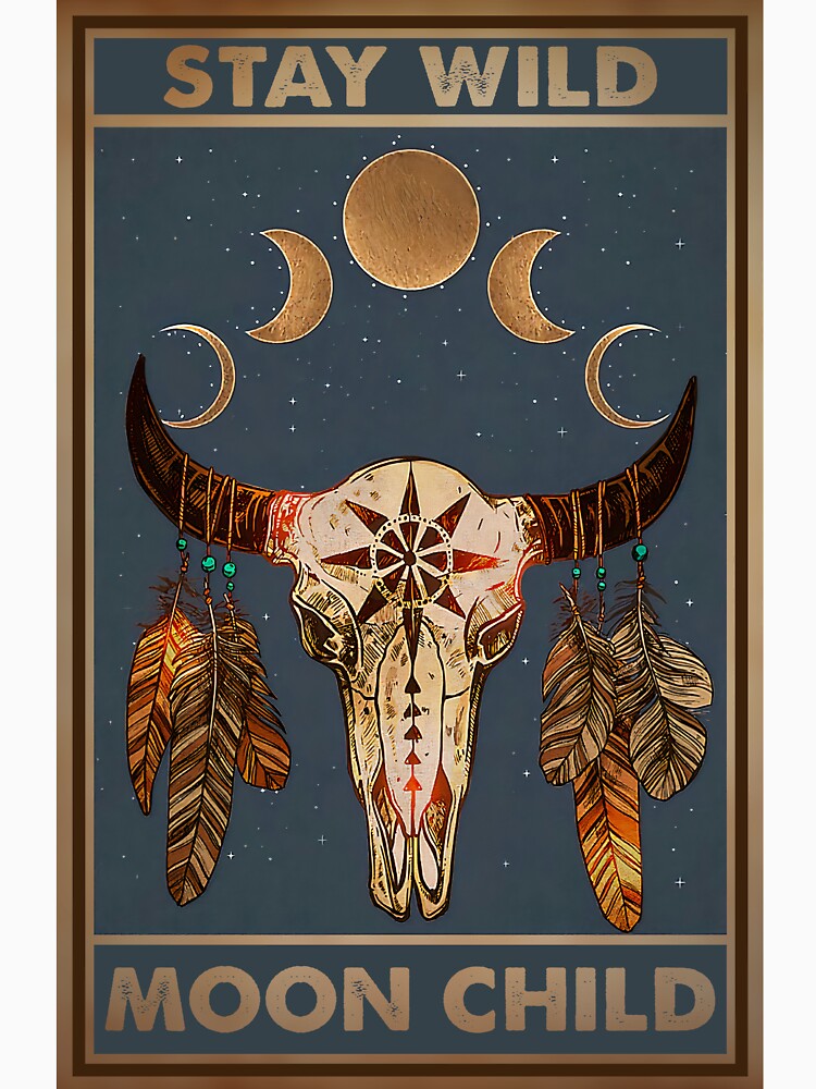 Stay Wild Moon Child Poster, Hippie Poster, Hippie Wall Art, Hippie Room Decor, Hippie Decor, Boho Wall Art,... (Image 3)
