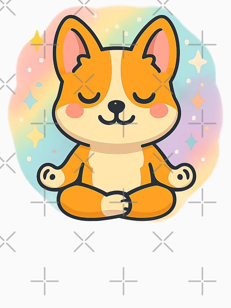 Cute Kawaii Corgi Doing Yoga, Kawaii Corgi by graphic-genie T-Shirts, Hoodie, Sweatshirt | BlankRebels.com (Image 3)