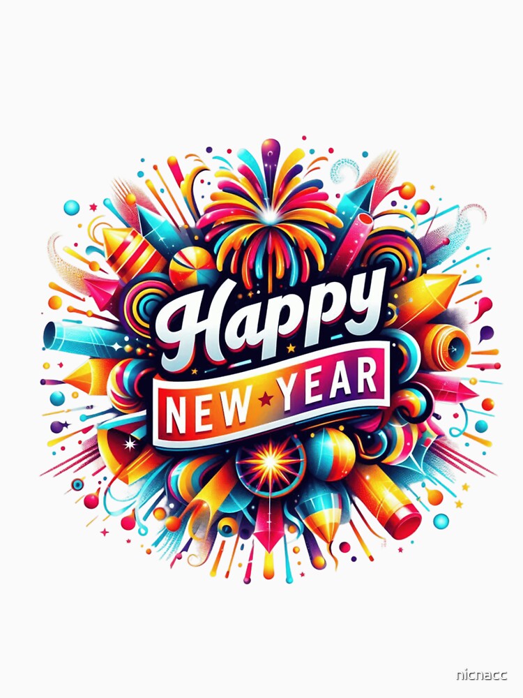 Happy New Year, with fireworks by nicnacc T-Shirts, Hoodie, Sweatshirt | BlankRebels.com (Image 3)