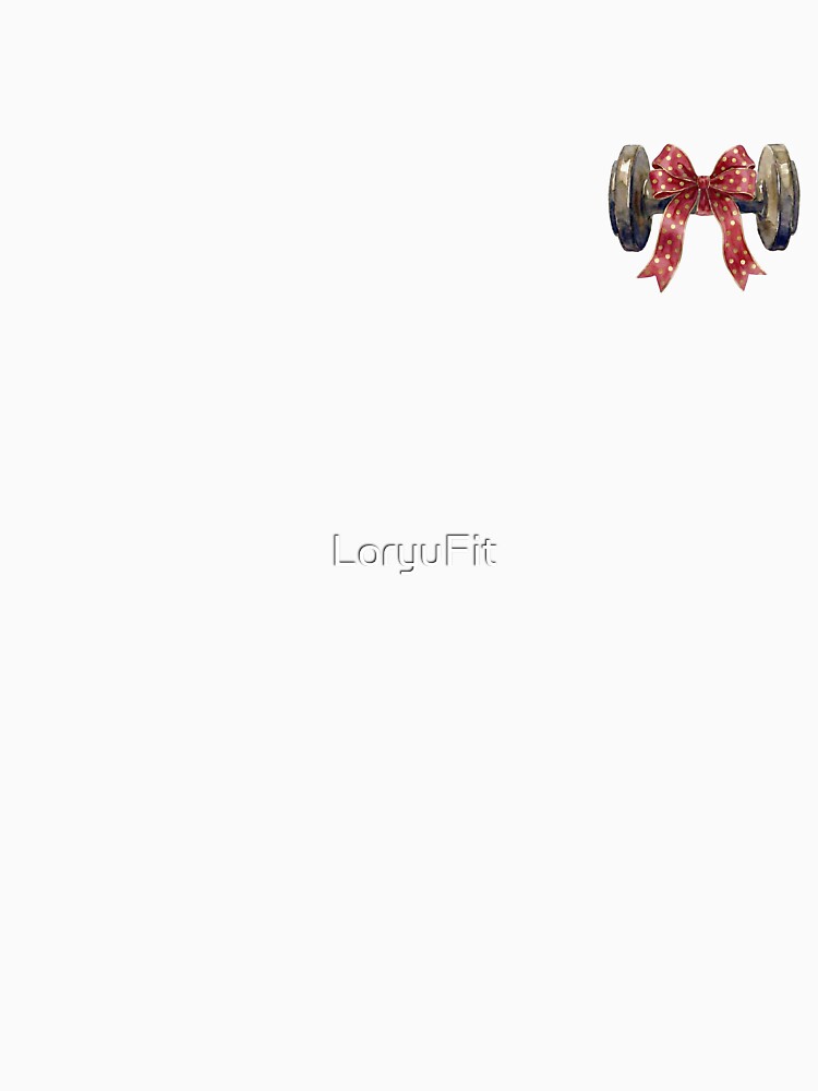Coquette Gym T-Shirt – Red Bow Dumbbell Aesthetic Fitness Art for Girls by LoryuFit Hoodie, Sweatshirt (Image 3)