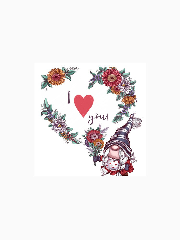 Sweet Romantic Gnome saying I Love You by WildingClan T-Shirts, Hoodie, Sweatshirt | BlankRebels.com (Image 3)
